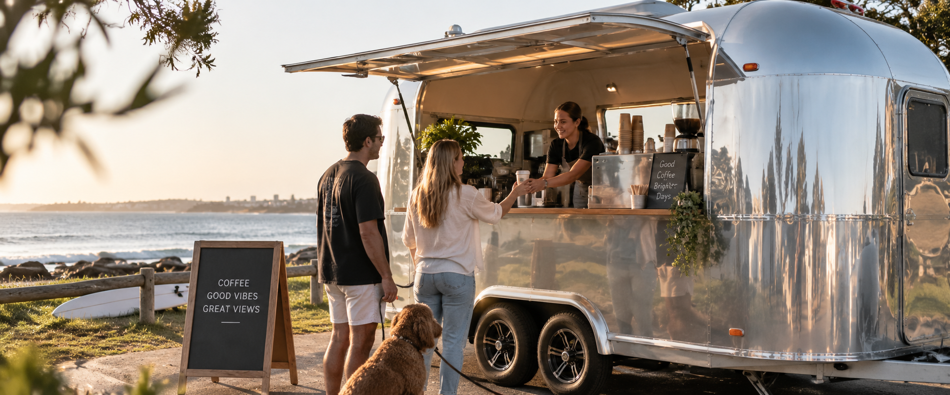 Coffee cart at the beach