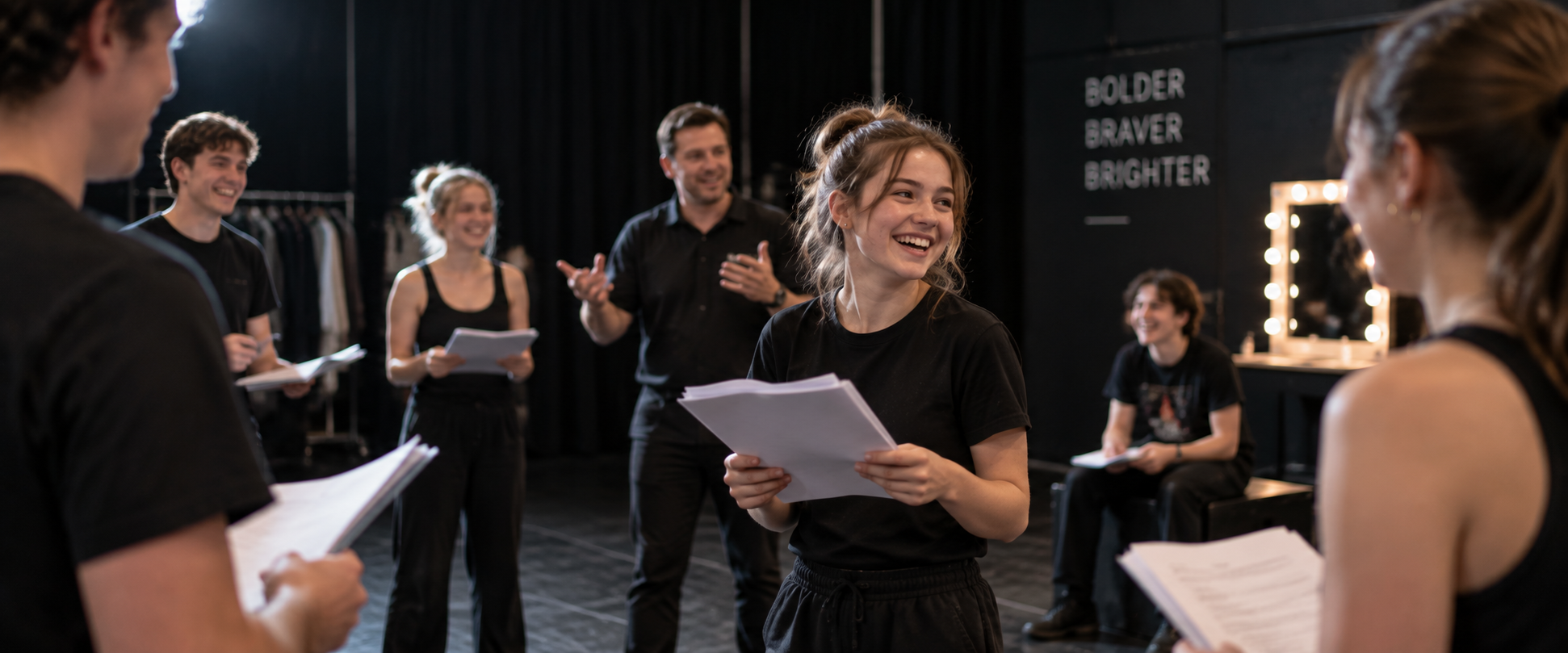 Theatre performers on stage